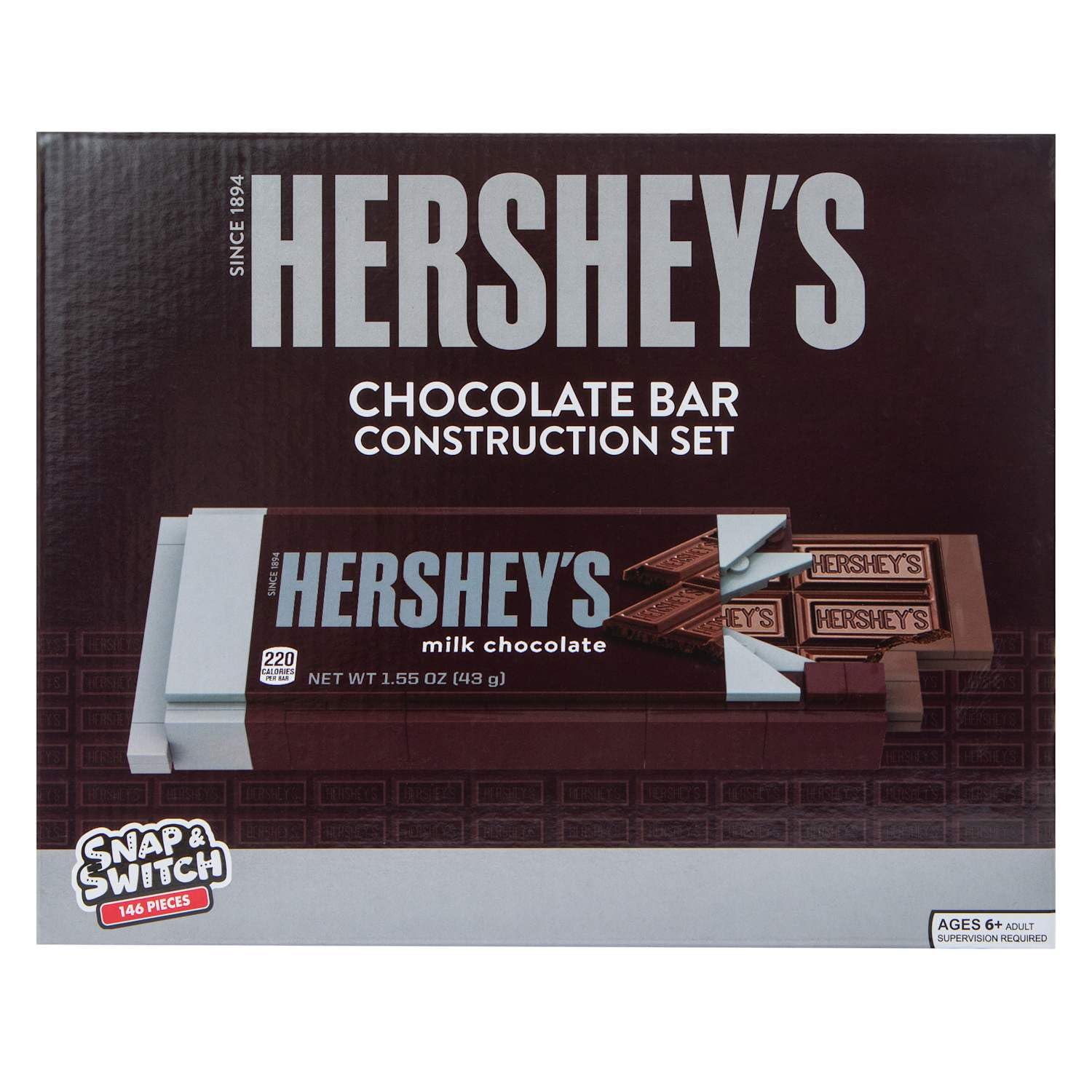 Snap & Switch Hershey's Chocolate Bar Set - Buildable Candy Bar for Creative Play and Fun - Ages: 6+