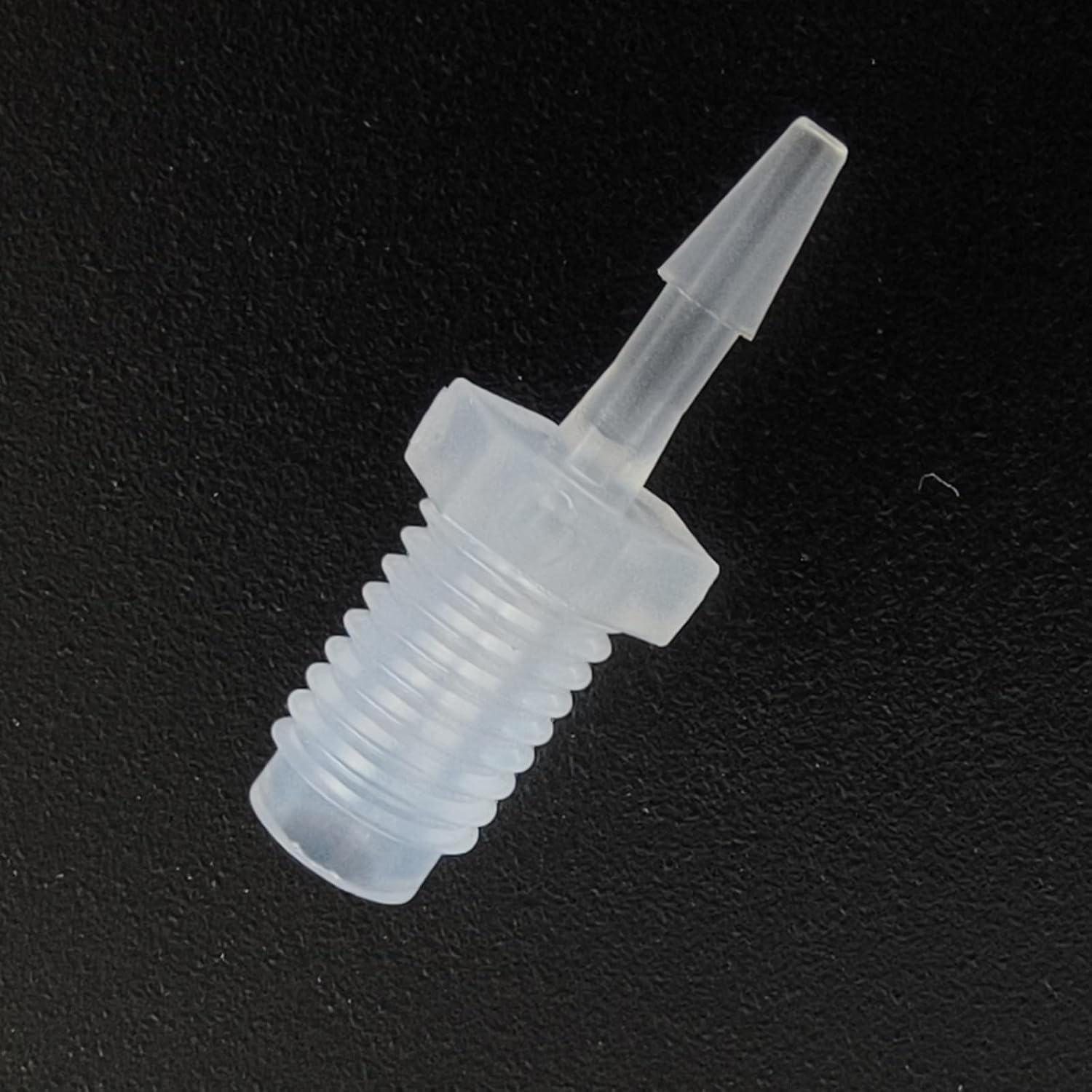 100pcs 1/4-28UNF Male Threaded to Barbed Fittings Plastic Pagoda Barbed Hose Connector Pipe Fitting Tube Joint for Aquariums Gardens Home Use and Hydraulic Connections, Extended, PP (3/16)