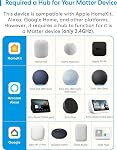 meross Matter Smart Presence Sensor, Motion Detector with Light Sensor for Home Automation and Security, Pet Friendly, Compatible with Alexa, Google, Apple HomeKit, 2.4GHz Wi-Fi Only