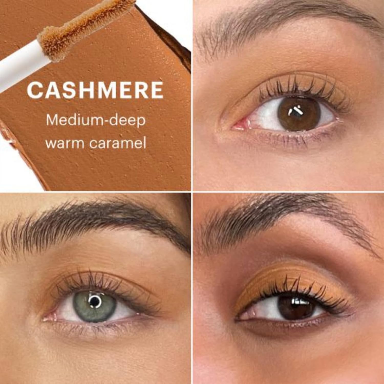 Glo Skin Beauty Essential Eye Base - 3-in-1 Multitasking Eyelid Tint, Primer & Color Corrector - Vegan Shades (Cashmere)