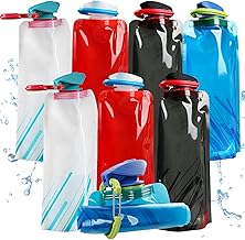 Foldable Water Bottles, Foldable Water Bottle with Carabiner, Reusable Water Bottle for Hiking, Adventures