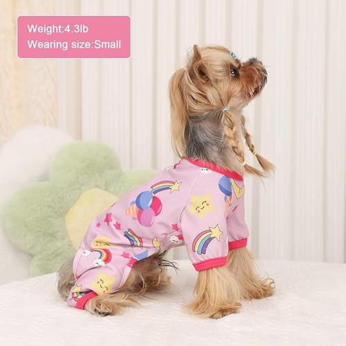 Miniatura 3 de Pijamas para perros pequeños, ropa para perros pequeños, ropa para perros pequeños, ropa suave y elástica para chihuahua, Yorkie, pijamas de verano