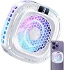 Magnetic Phone Cooler RGB Light Heatsink Fan 2.56 x 2.56 Inches Mobile Cooler with 3 Level Cooling Aluminium Alloy Radiator Accessory with RGB Style Heat Control for Live Streaming