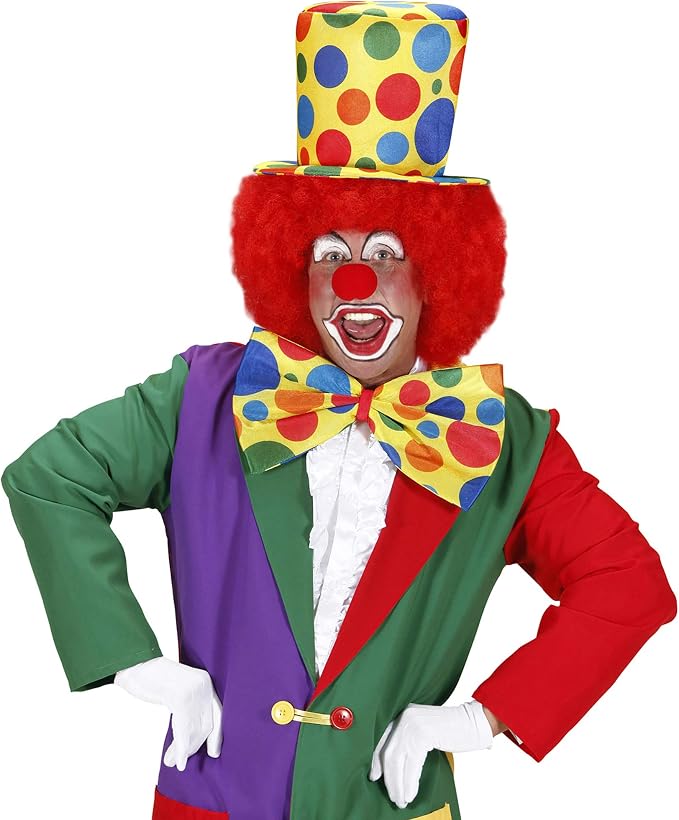 Cappello clown cilindro per travestimento pagliaccio : Amazon.it:  Abbigliamento