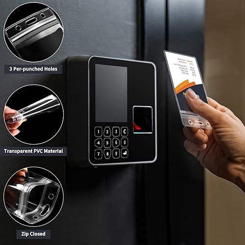 Miniatura 6 de Paquete de 120 soportes para tarjetas de identificación, soporte vertical para tarjetas de identificación de 2.25 x 3.5 pulgadas, transparente para