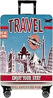 Vista 32 de WUJIAONIAO Funda para Equipaje de Viaje Funda para Maleta Protector 18-32 Pulgadas, Moda