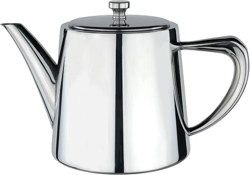 Cafe Ole DW-024 Derwent Teapot, Stainless Steel, 24oz 650ml, 2-3 Cup, Mirror Polished