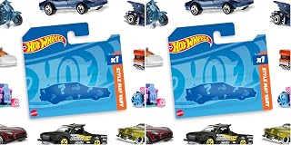Hot Wheels Véhicule Serie Vitesse Petite Voiture Miniature, Jouet pour Enfant (Modèle aléatoire), 05785 (Lot de 2)