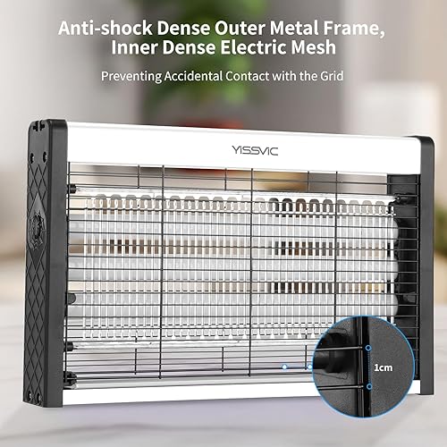 Miniatura 2 de YISSVIC Exterminador eléctrico de insectos, mata insectos para interiores, potente exterminador de mosquitos, matamoscas para moscas, matamosquitos