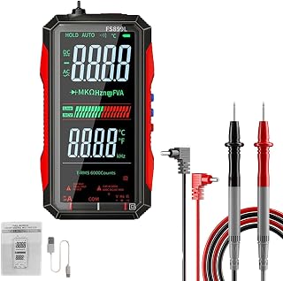 Digital Multimeter - USB Rechargeable, FS899L Large Color Screen & Backlight, Automatic Digital Display | Electrical Tester for Home & Industrial Electrical Issues (FS899L)