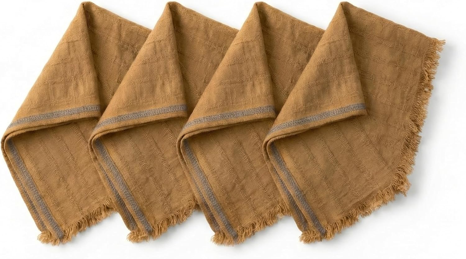 Frig 100% Turkish Cotton Dinner Napkins Set of 4, 18x18 Inch, Hemstitched, Oeko-TEX Certified, Soft Reusable Cloth Napkins for Dining, Entertaining, and Holiday Tables