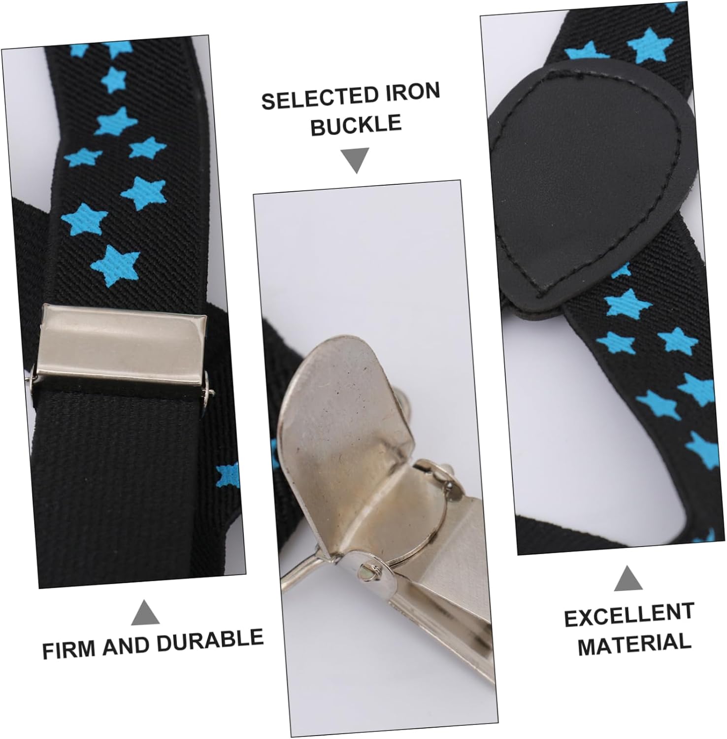 2pcs Elastic Printed Suspenders for Boys and Girls Trouser Strap with Strong Clips for Weddings Parties and Daily Wear Design