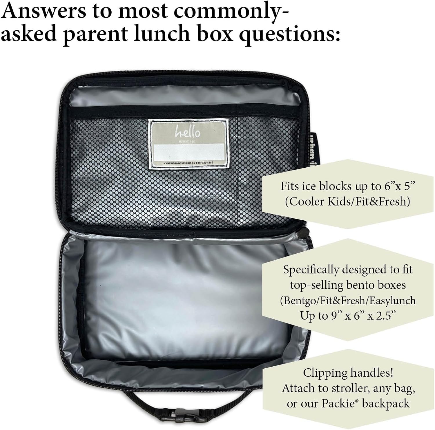 Urban Infant Yummie Kids Lunch Box Insulated Bag - Toddler Boys and Girls – Perfect for Daycare Preschool Travel Snacks – Allergy Alert Cards - Fits Bento Boxes - Llamas - Image 7