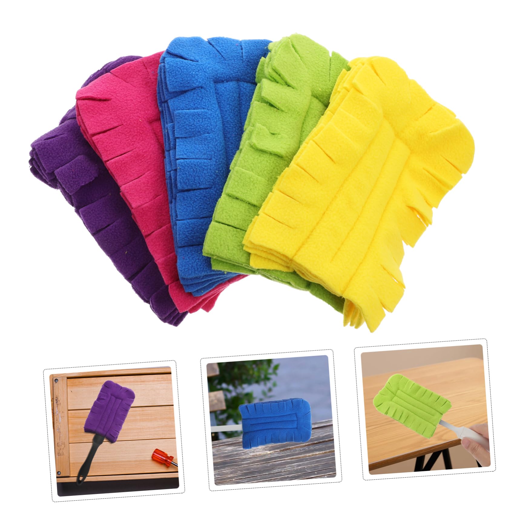 OUNONA 15piezas Recambios para Plumero Reutilizables y Lavables para Limpiar Ventiladores Ventanas y Pisos El Hogar Viene Morado