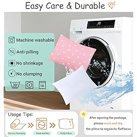 ZPECC Toddler Pillow with Pillowcase 2 Pack - 13x18 Organic Cotton Hypoallergenic Kids Pillow, Baby Essentials for Travel Crib Daycare Stroller (Intended for Age 2 and up) Love