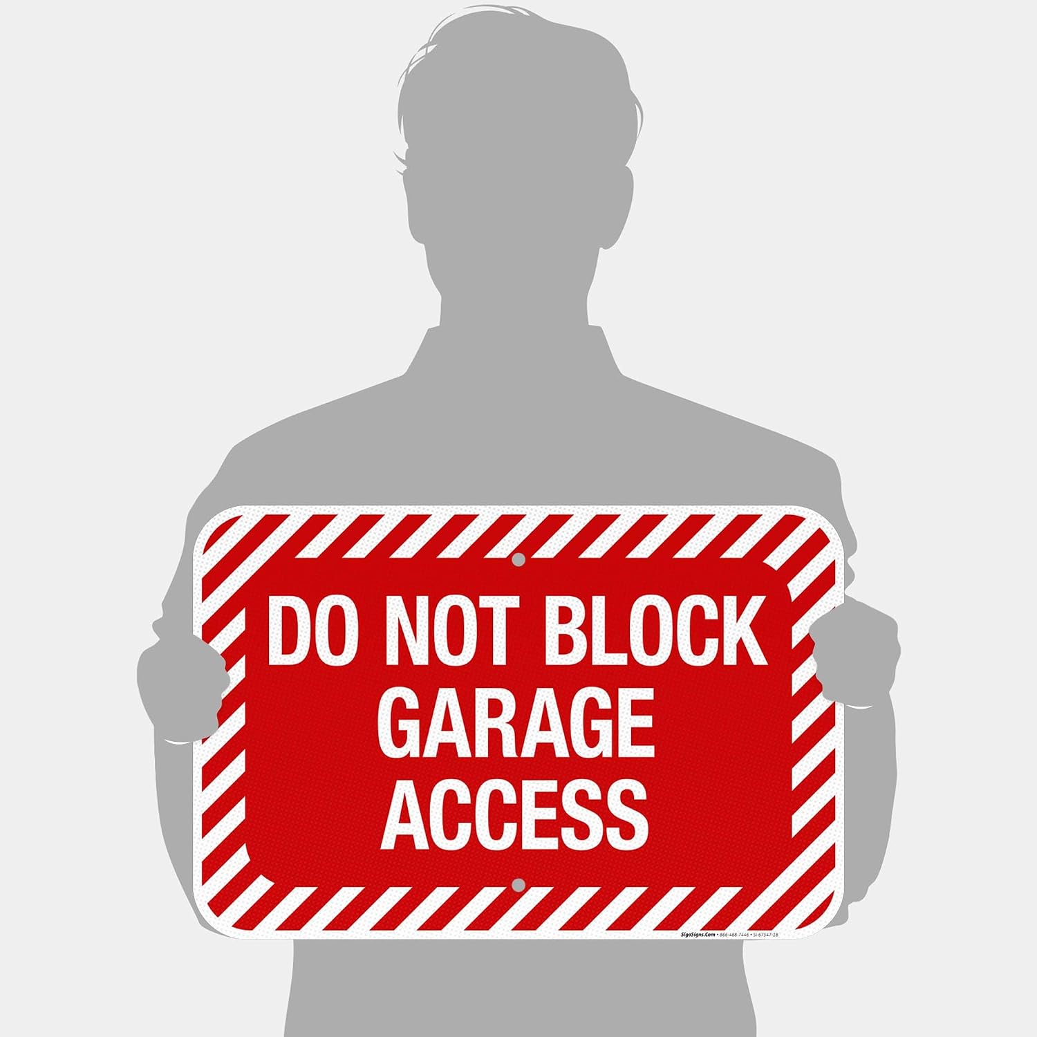 Do Not Block Garage Access Sign, 12x18 Inches, 3M EGP Reflective .063 Aluminum, Fade Resistant, Made in USA