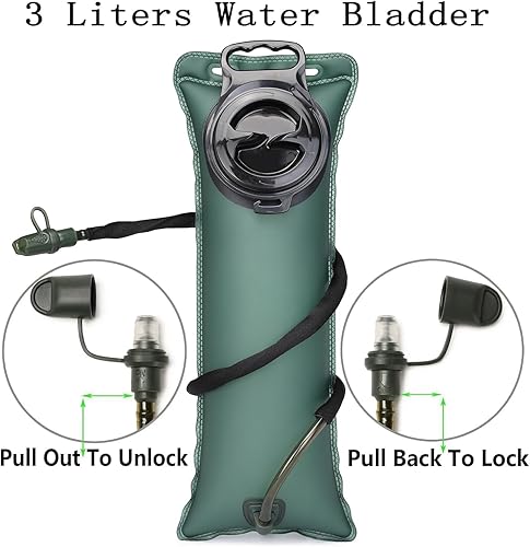 Miniatura 2 de ATBP Bolsa de hidratación de agua aislada con vejiga de TPU de 3L Mochila táctica de hidratación Molle para senderismo, ciclismo, correr