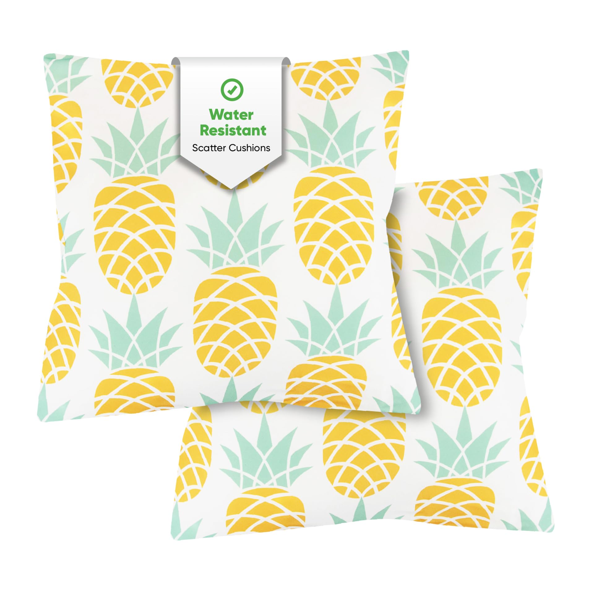 Gardenwize Pinapple - Pack Of 2 Outdoor Scatter Cushions, Garden Furniture Cushions - Covers & Pillows (Pinapple)