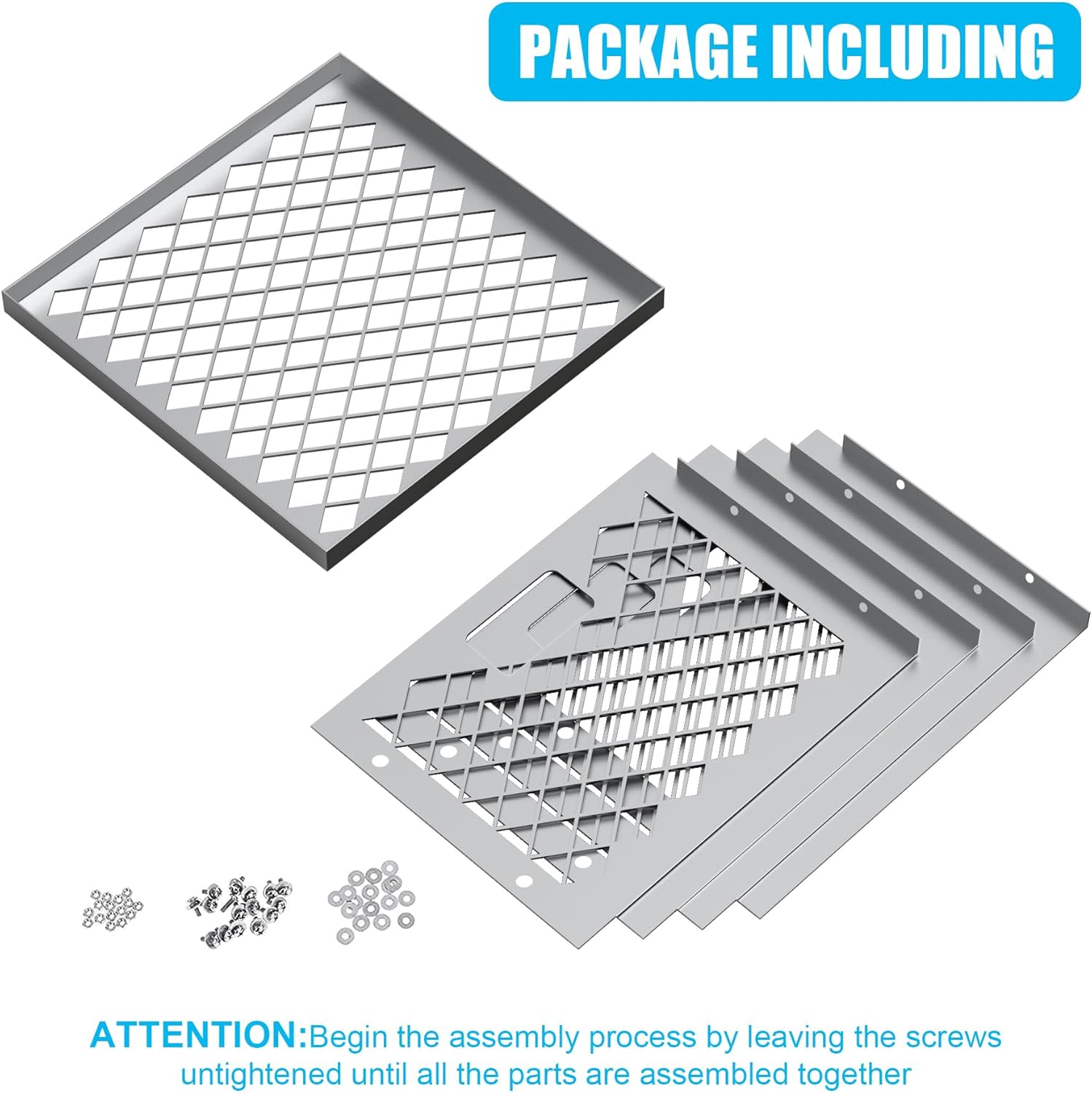 Charcoal Fire Box Basket with Method Bars for Oklahoma Joe's Offset Smoker,BBQ Charcoal Basket Accessories for Most BBQ Smoker Grill,Stainless Steel 12 x 12 x 7.5 Inches