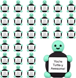 Gejoy 25 Pcs Mini Rubber Turtle Toys Positive Gifts Mini Turtles Decorations and Encouragement Birthday Motivational Gifts for Colleague Staff Teacher
