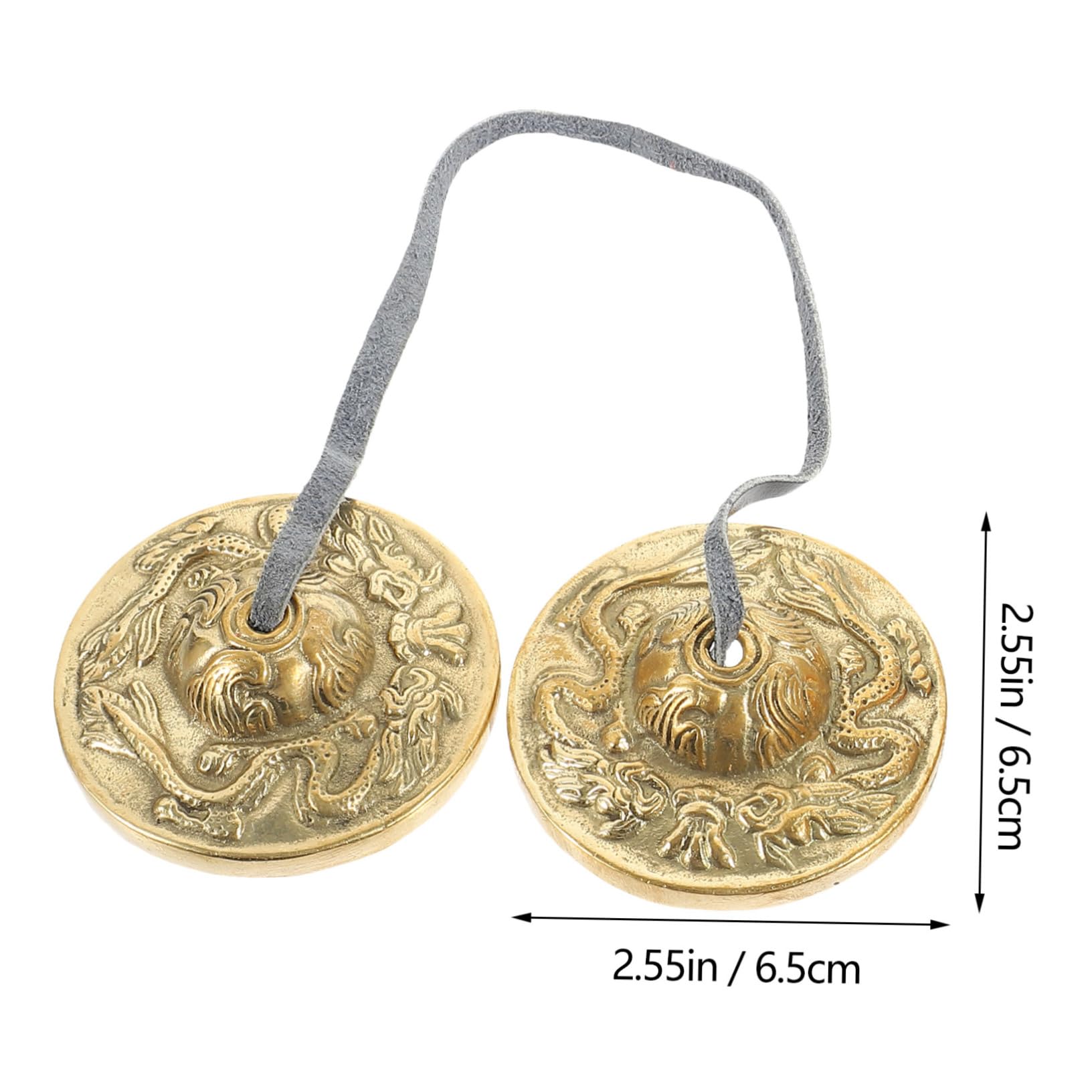 Toddmomy 1pc Cymbal Bell Meditation Instrument Yoga Bells Pure Copper Small Lightweight for Mindfulness Random