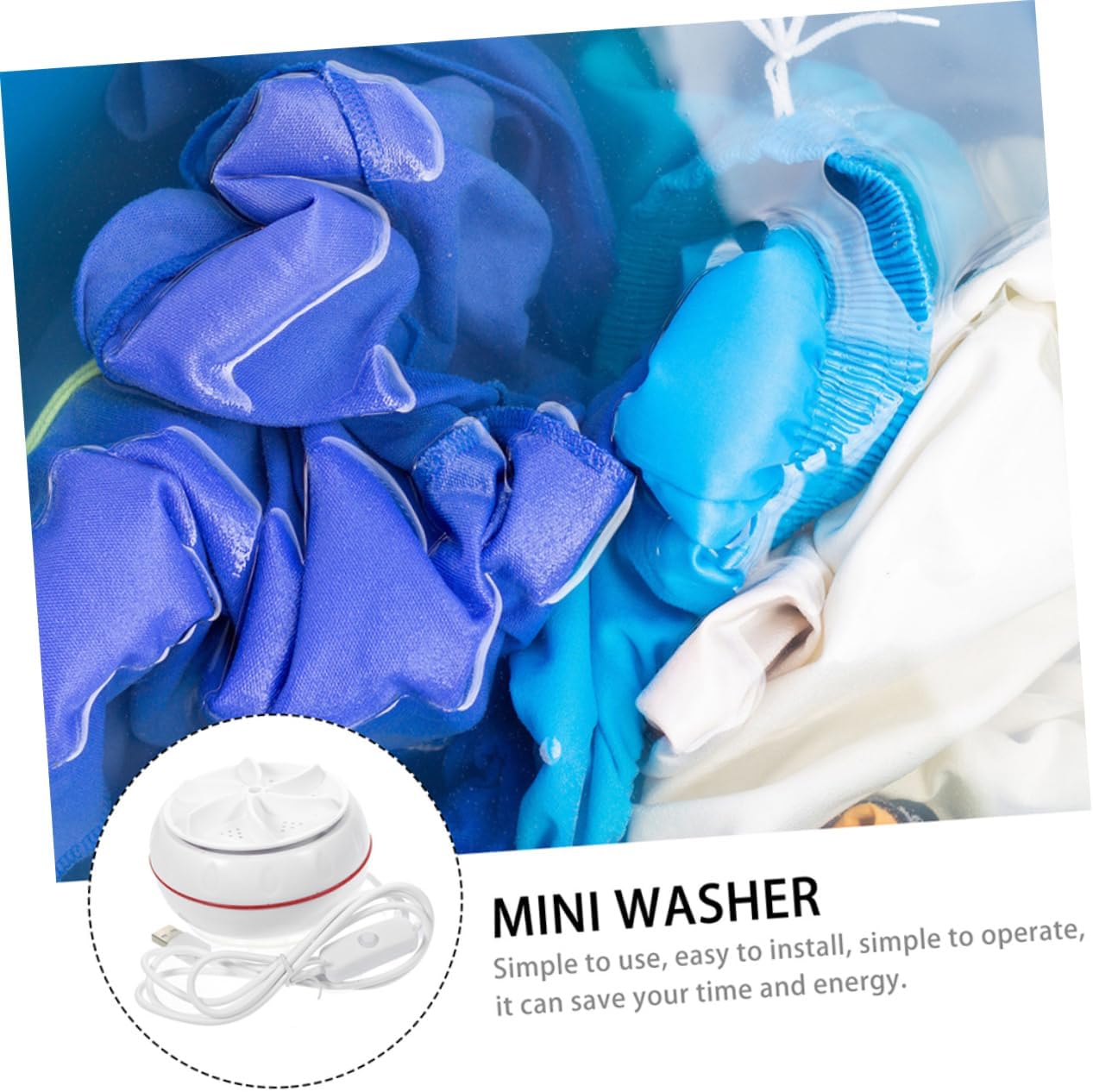 Mini Portable Washer for Socks and Underwear, USB Charging Xmas