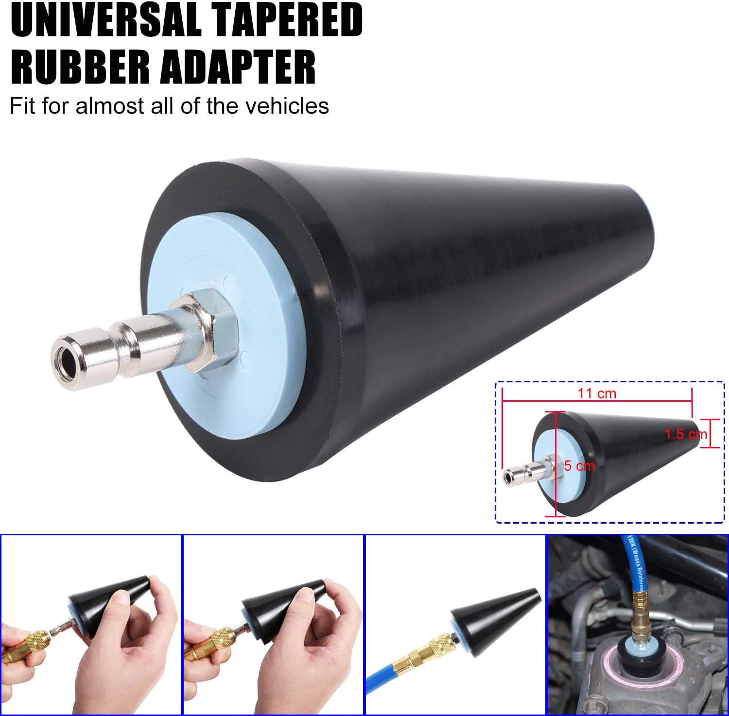 JIFETOR Cooling System Vacuum Purge Radiator Coolant Refill Tool Kit, Universal Automotive Water Tank Pneumatic Vacuum Antifreeze Change Filler Set, with Adapter Case Hose for Car Van SUV Truck