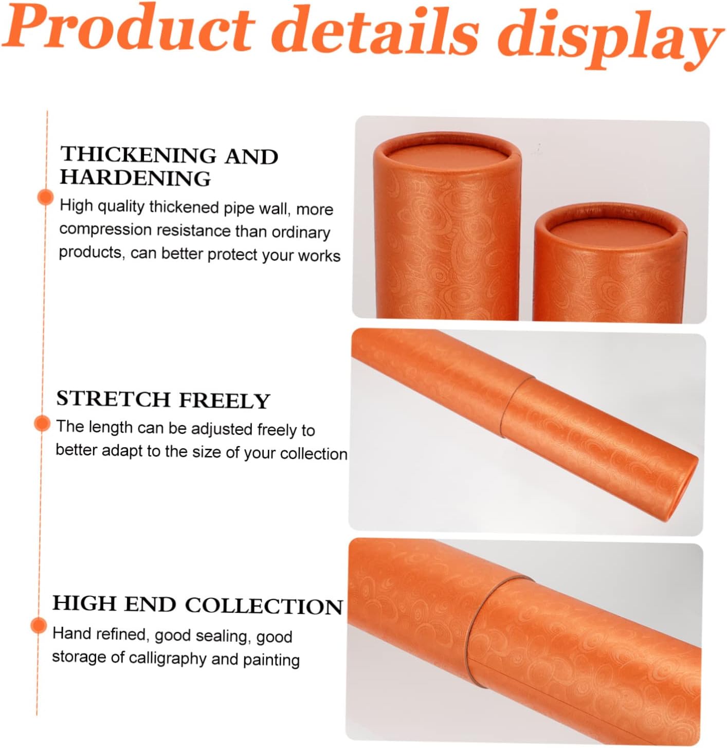HOMSFOU Expandable Poster Tube for Artworks and Documents Portable Art Storage Tube Blue Suitable for Artists and Designers for Mailing and Storage