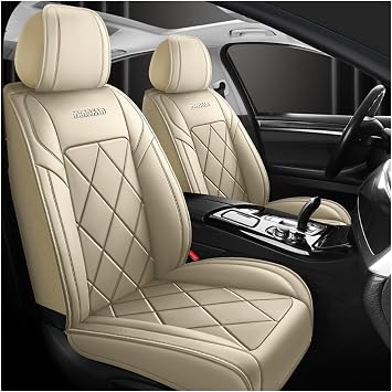 Car Seat Covers Full Set for Maserati Quattroporte V M139/VI M156 20032025, All Weather Leather Waterproof Interior Protector Accessories, Use Easy Installation CleaningBeige