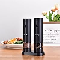 Vista 6 de Juego de Molinillo Eléctrico de Sal y Pimienta - Juego de Molinillo de Sal y Pimienta Recargable Todo en Uno, Molinillo de Sal y Pimienta Automático