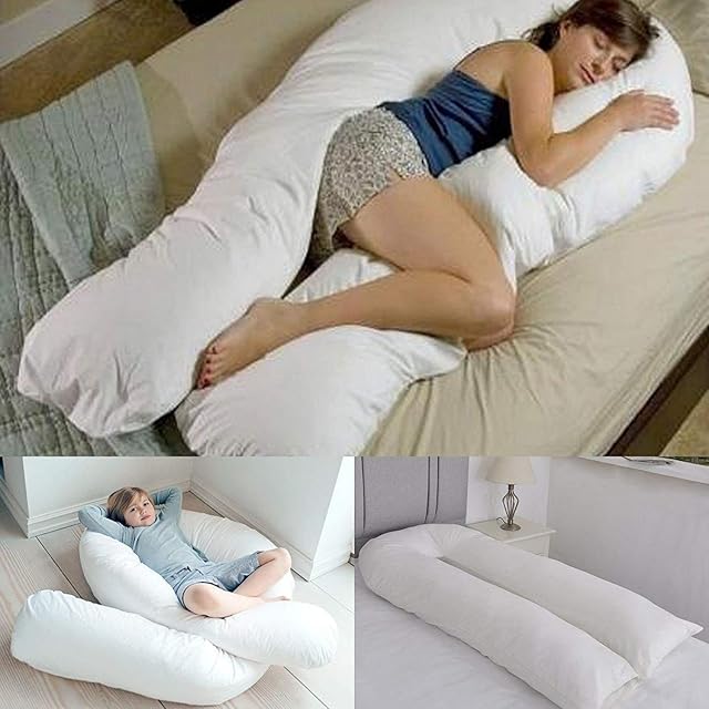 BeddingHome Arthritis Support 12 FT Long C_U Shaped Full Body Extra Long Cuddly Maternity Orthopedic Pregnancy Support Pillow