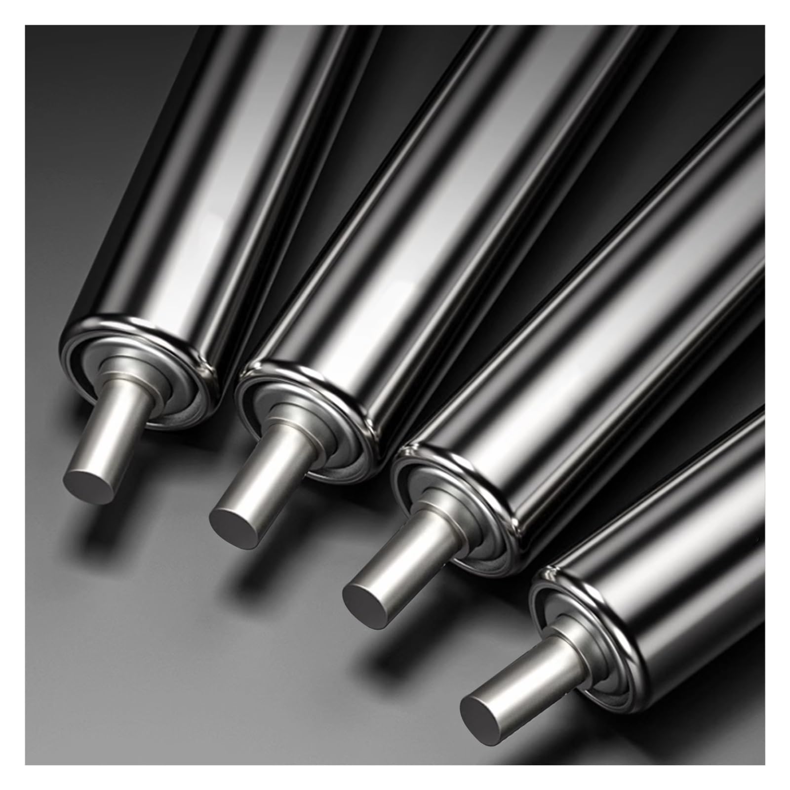 Générique « Lot de 4 Rouleaux de convoyeur à gravité en Acier Inoxydable - Diamètre de 1,3" à 2,4" et Longueur de 15,7" - Tubes de Rechange durables pour Une manutention Efficace des matériaux »