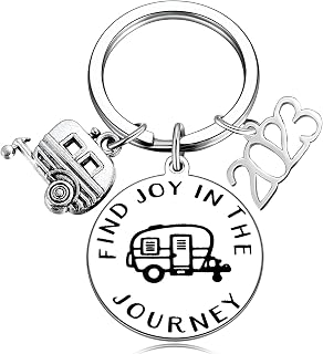 Camper Key Chain RV Accessories for Travel Trailers Inside Decor 2023 New Happy Camper Owner Journey Adventure Gifts Glamping Lifestyle