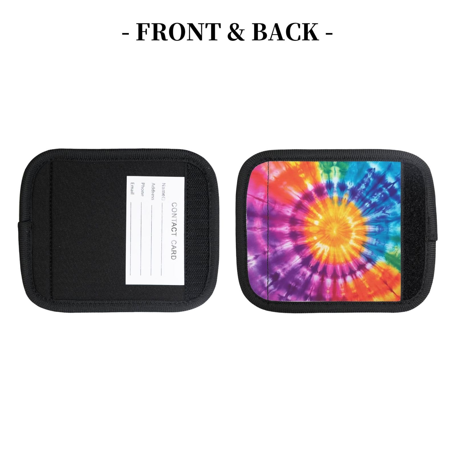 Kolorowe tie dye nadruk uchwyty bagażowe uchwyty 2 opakowania na etykiety bagażowe akcesoria podróżne do samolotu