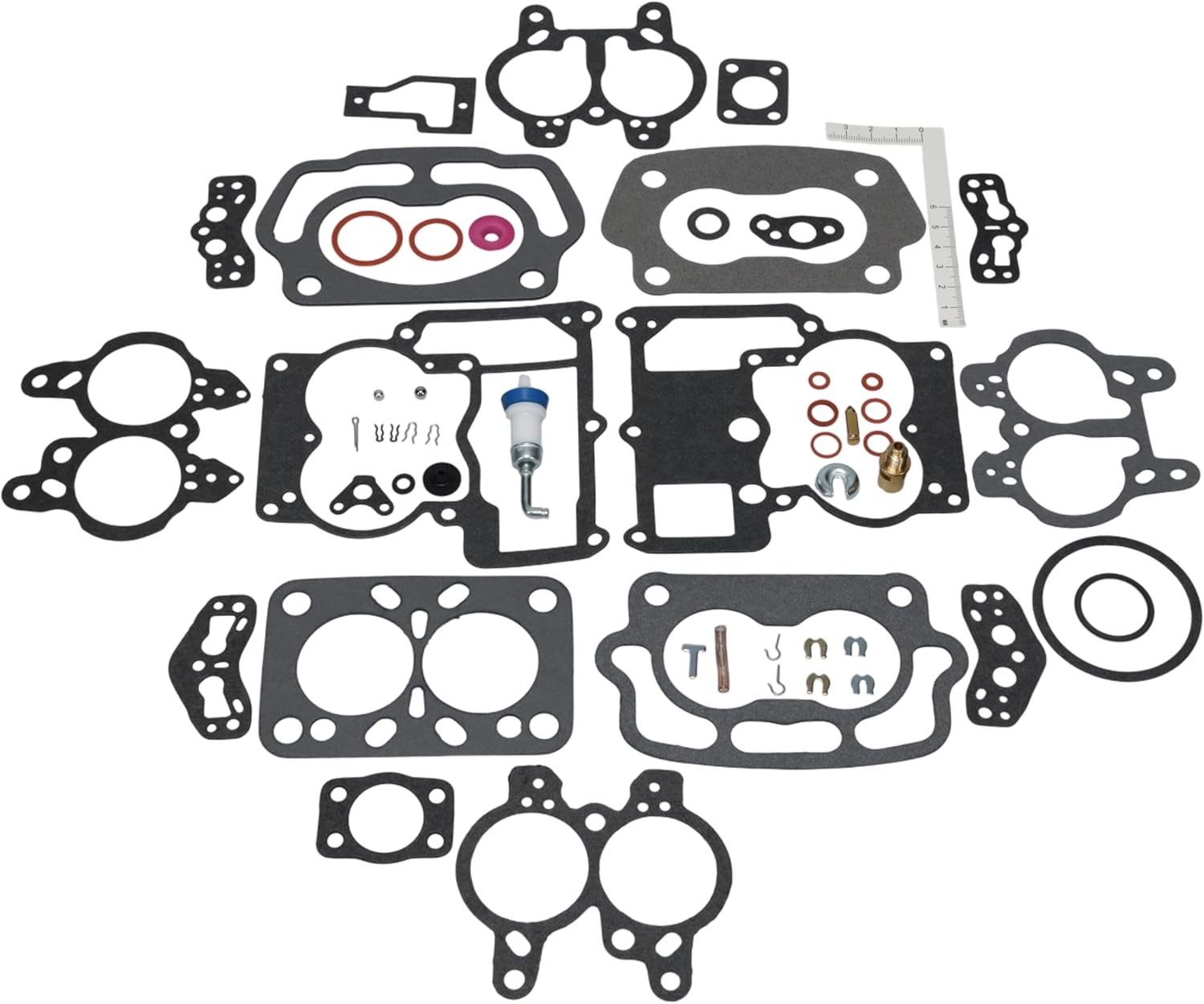 Carburetor Rebuild Kit 212D, 2 Barrel Carb Rebuild, Made in USA w/Needle, Flange, Seat, Pump, Compatible with Select Chevy 1955-1969, GMC 1956-1969, Oldsmobile 1955-1958 + More