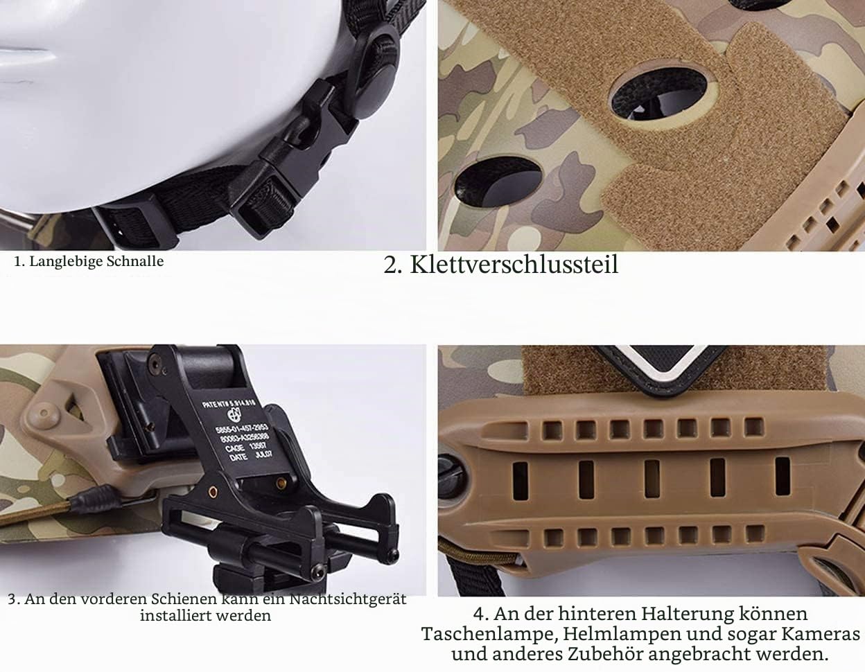 Taktischer Airsoft Paintball Schnellhelm + Helmüberzug, PJ Typ Taktische Multifunktionale Schutz NVG Mount, Für Outdoor-Sport Jagd Schießen (schwarz)