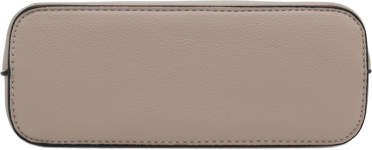 FashionPuzzle Faux Leather Small Dome Crossbody Bag with Chain Strap - Image 5