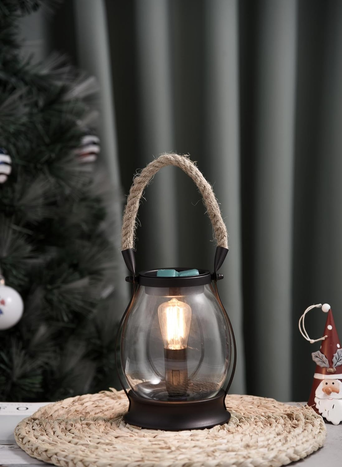 Electric Wax Melt Burners, Oil Burner, Wax Warmer, Fragrance Warmer, Night Light Oil Lamp for Home Decoration (Transparent)
