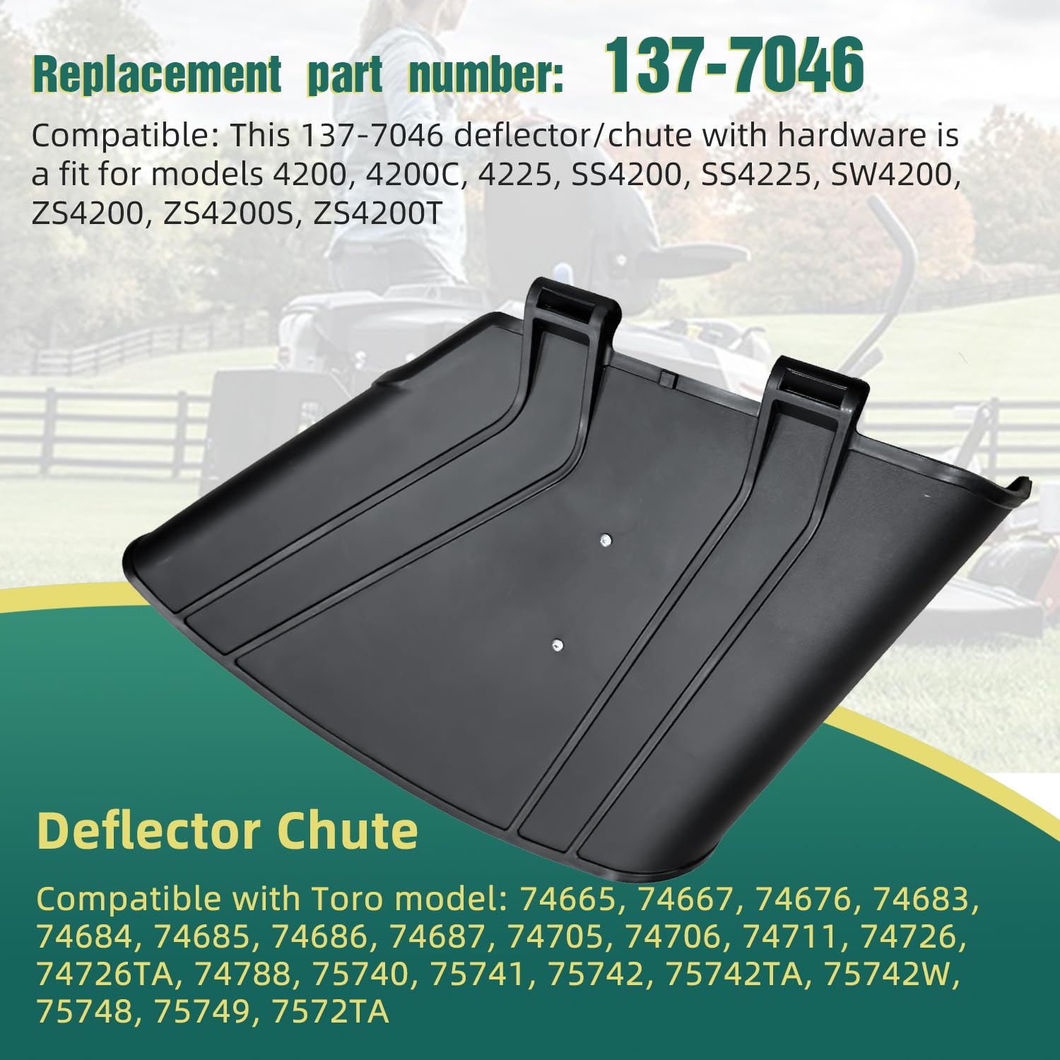 Amazon.com : sanbaiyi 42-Inch Riding Mower Deflector 137-7046