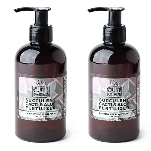 Miniatura 7 de Cute Farms Fertilizante para suculentas, cactus y aloe  Fórmula de uso mensual suave para plantas (mini botella de 4 onzas)