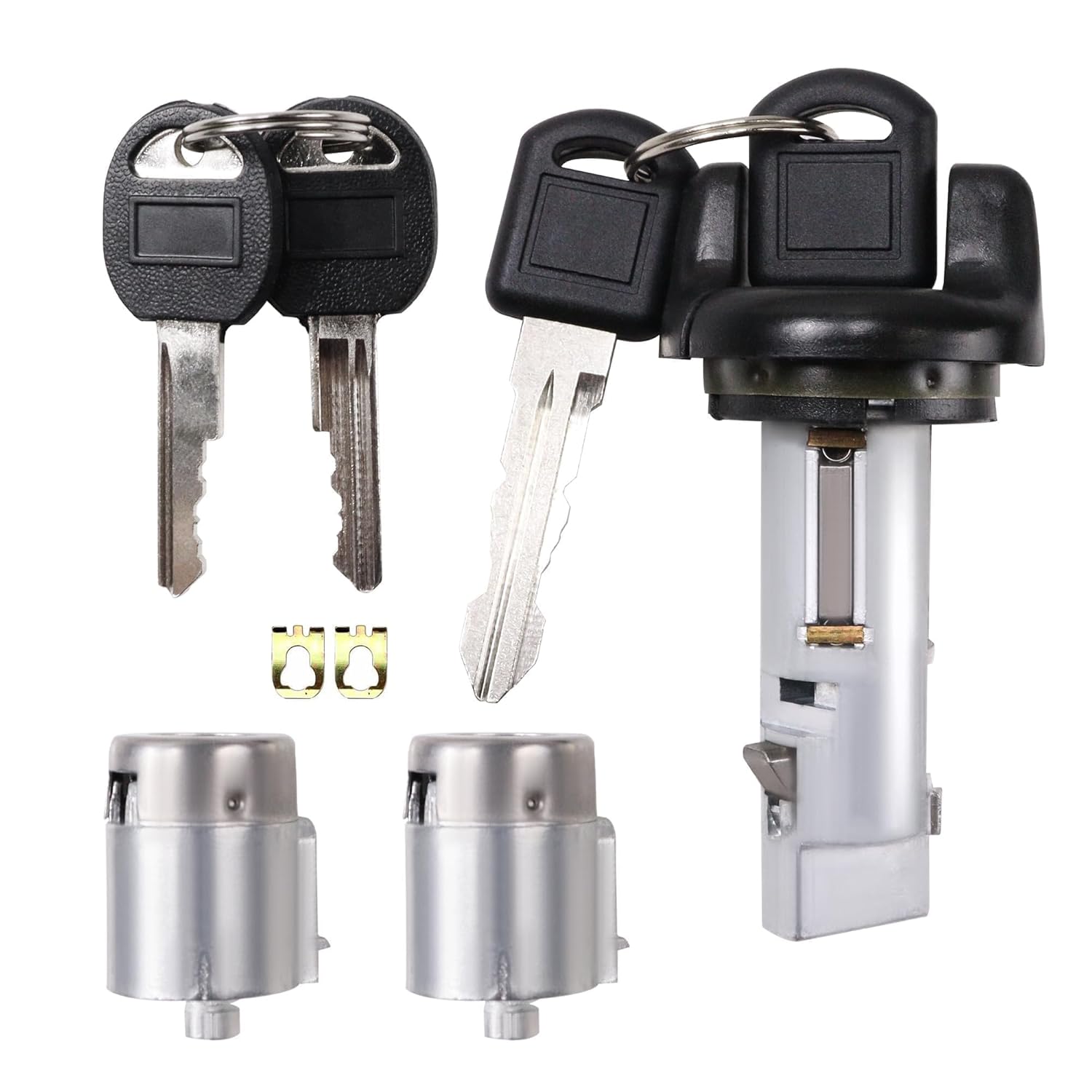 Ignition Switch Lock Cylinder & Door Lock Cylinders with Keys Fit for Chevy GMC C/K Pickup Suburban Tahoe Yukon 1995-1997 Replace 702671 702674 597749