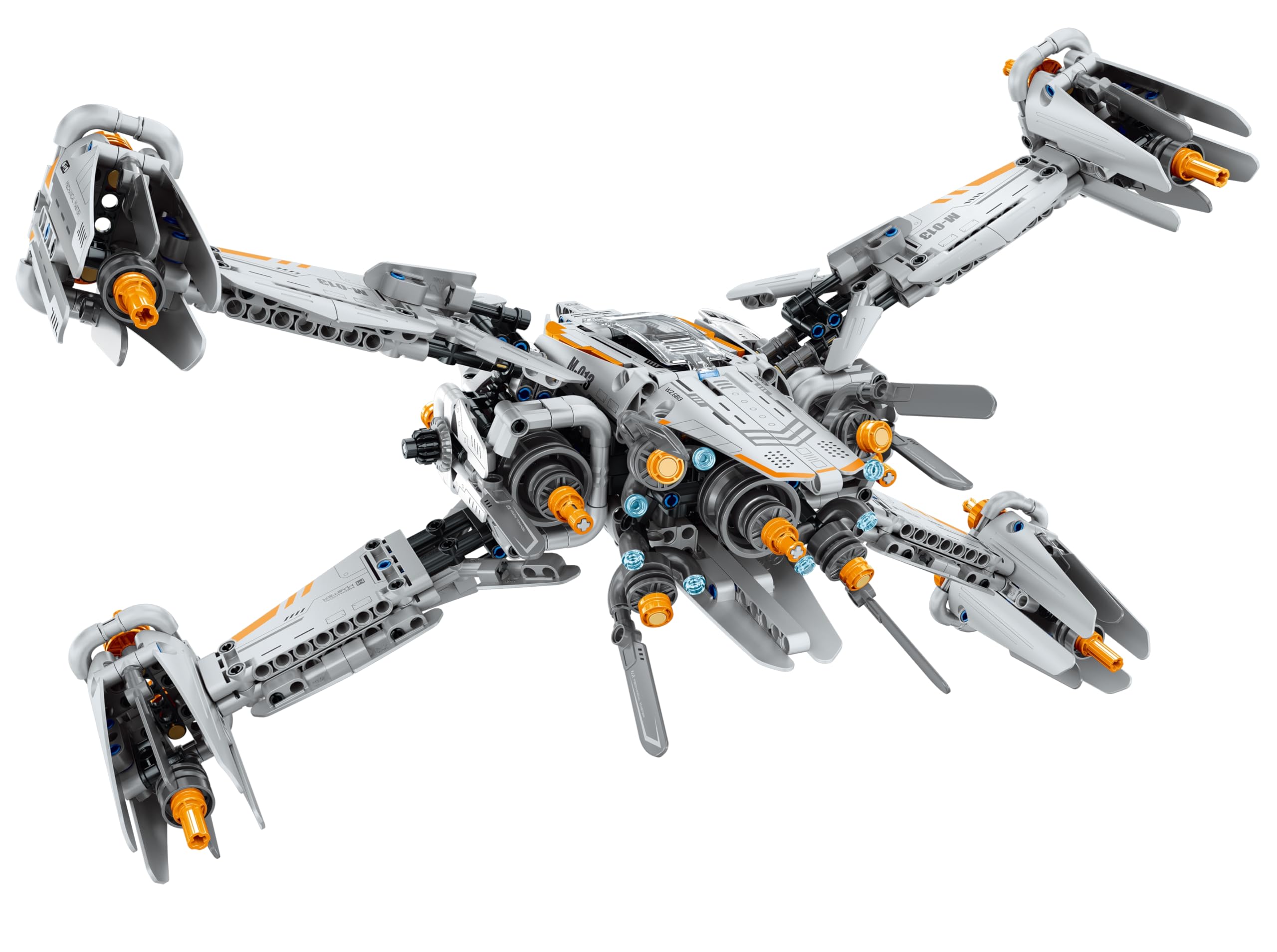 iM.Master - Nave Espacial Juguete X Warship - Bloques de Construcción Adultos Niños - Plataforma Exhibición y Transmisión Mecánica - 1018 Piezas 1:35 - Juegos Educativos Stem - Maqueta para Construir