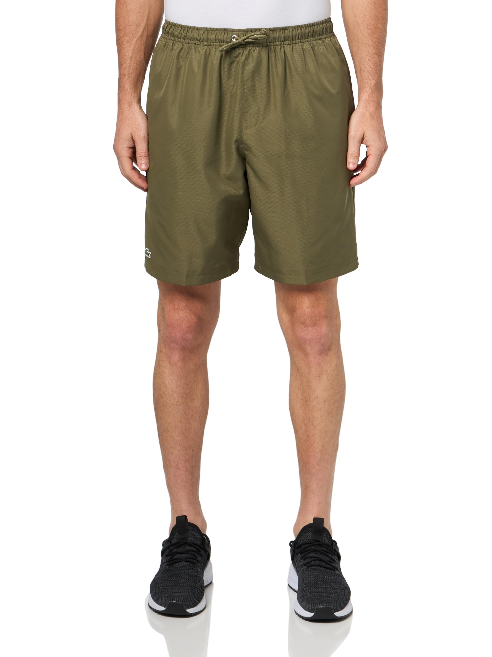 Lacoste Regular Fit Short W/Adjustable Waist and Wording On Bottom - Pantalones Cortos Hombre