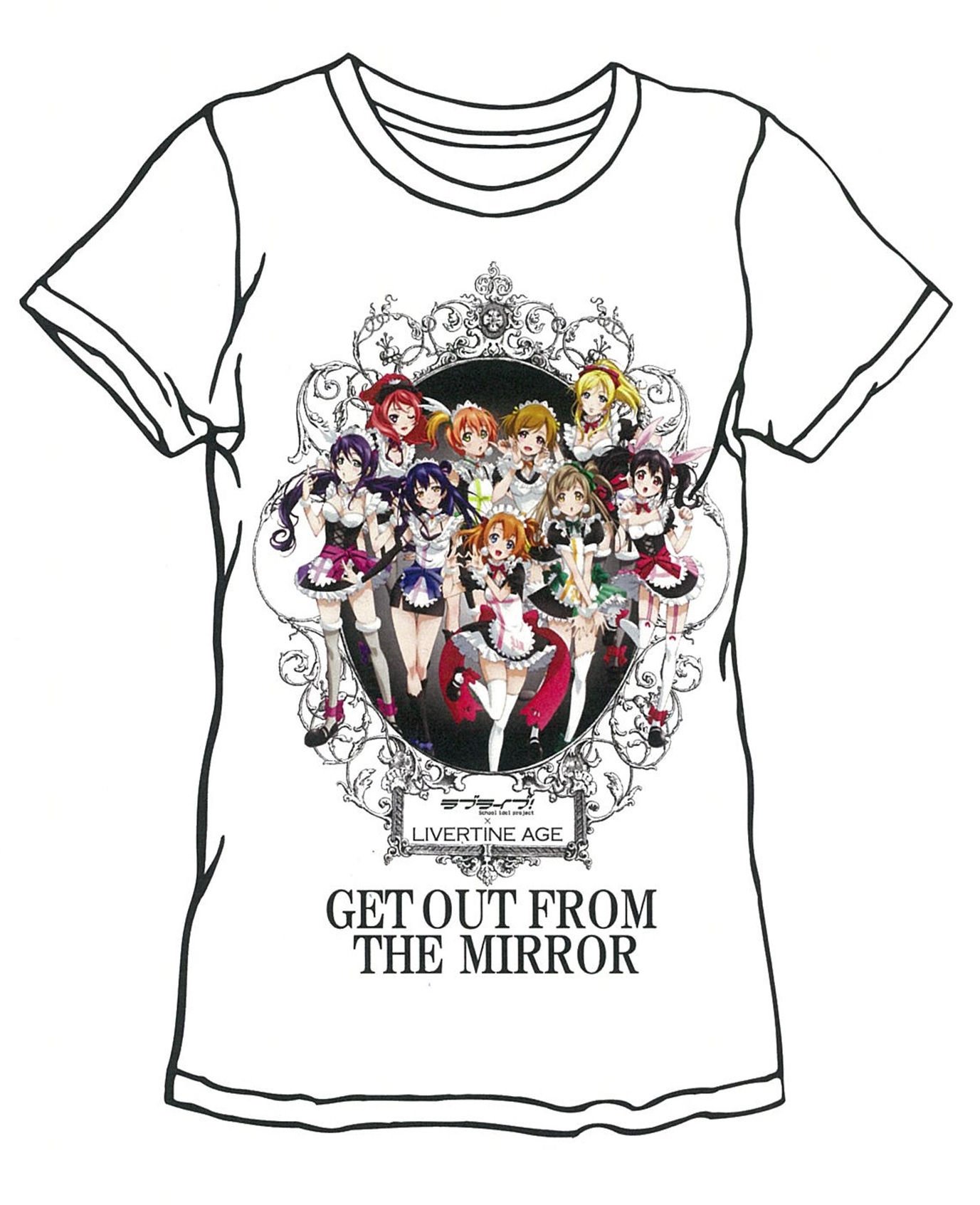 【激レア！】ラブライブ！LIVERTINE AGE/リバティーンエイジ Tシャツ Amazon.co.jp: ラブライブ × LIVERTINE AGE ラブライブ Tシャツ MIRROR
