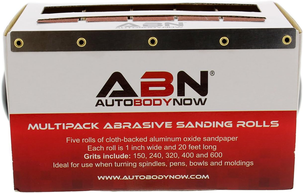 Get Discount 70% Price ABN Abrasive Paper 5pc Sand Paper Variety Pack with Dispenser – 150, 240, 320, 400, 600 Grit Aluminum Oxide Sandpaper
