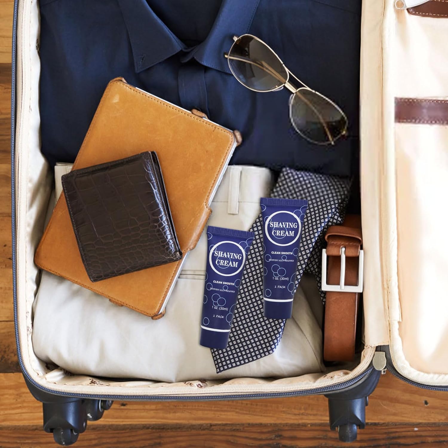 Travel Shaving Cream for Men, Individually Wrapped Mini Shaving Cream in Bulk, Disposable Travel Size Toiletries Amenities Vacation for Hotel, Shelter/Homeless/Nursing Home/Charity 1 Oz (Pack of 30) - Image 6