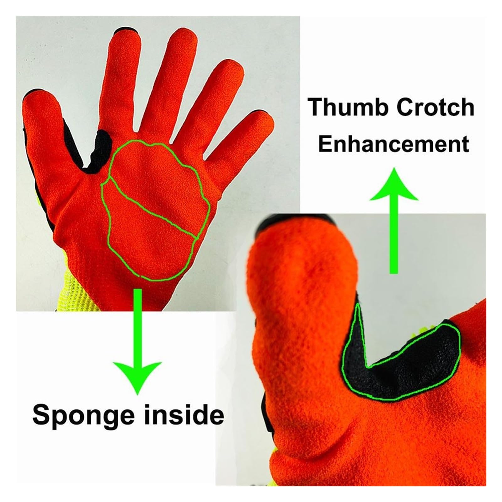Les Gants De Travail Protecteurs D'anti Vibration Ont Coupé Résistant Avec Le Gant Plongé De Paume De Nitrile De Preuve D'huile Coupe Confortable(M)