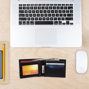 Levi's Men's RFID Extra Capacity Slim Bifold Wallet with Multiple Card Slots