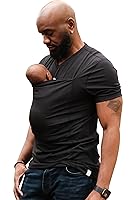 Vista 10 de Lalabu La Camisa del Papá Portabebés manos libres para papá con bolsillo canguro Diseñado para el vínculo, la seguridad y la comodidad