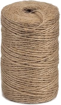 PerkHomy Garden Twine Strong Natural Jute 400 Feet Long Brown Twine for Gardening Tomato Climbing Plant Tie Floristry Crafts Gift Wrapping Packing Decor Brown 2mm * 400feet